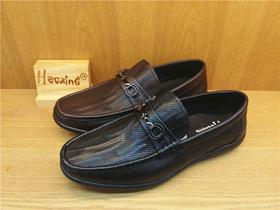 豪行11336565浅口青年休闲鞋户外头层牛皮圆头春秋中年男鞋