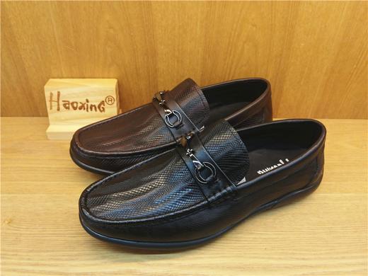 豪行11336565浅口青年休闲鞋户外头层牛皮圆头春秋中年男鞋 商品图0