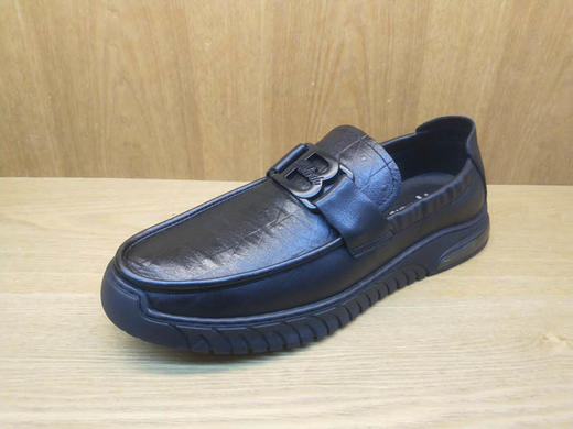 2021秋季新款豪行男鞋11318324牛皮软底厚底乐福鞋男商务皮鞋单鞋 商品图1