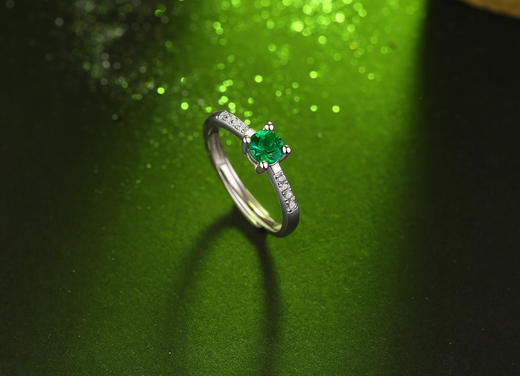 玖钻 培育祖母绿系列首饰戒指耳钉项链 商品图7