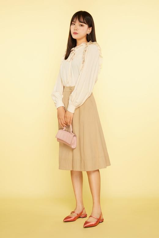 amadella 淡黄色荷叶边上衣 11443 商品图1