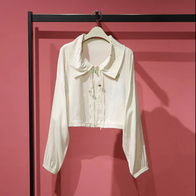 太平鸟女装国家宝藏&PEACEBIRD联名斯文外套A1BBC2106米白