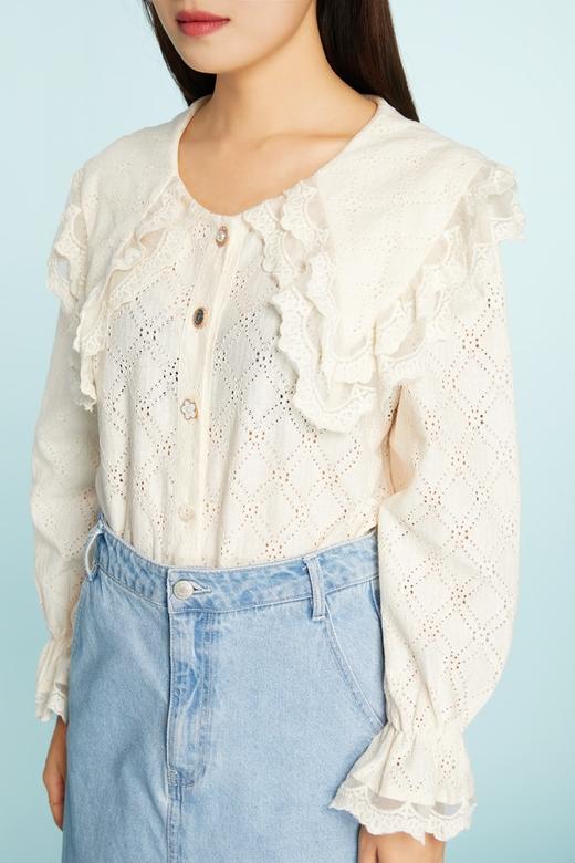 amadella 蕾丝边娃娃领衬衣 11221 商品图3