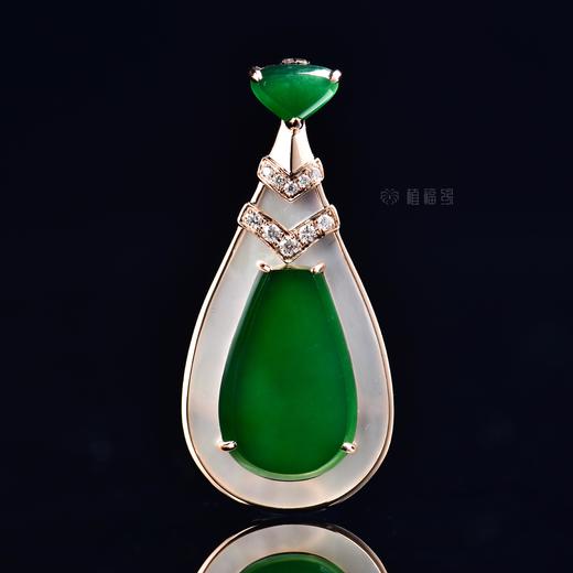 【上善若水】水滴绿翠平安挂坠  GZ12209067w 商品图3