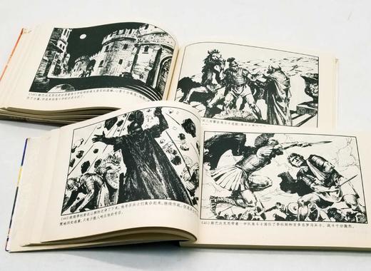 重点推荐：连环画：《斯巴达克思》，全4册，平装，32开本，雷德祖绘画，广西人民出版社2003年一版一印，总印数3000册，定价186元，售价：168元。原封库存，纯自然旧。 商品图11