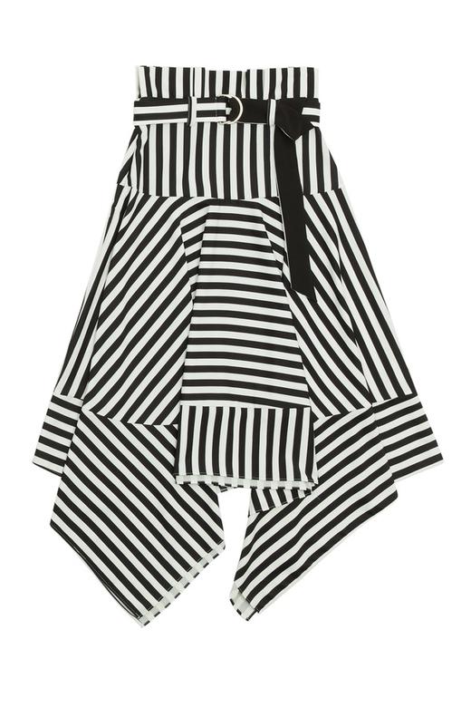 SUMMER & SAGE 黑白条纹不规则半裙 1879 商品图4