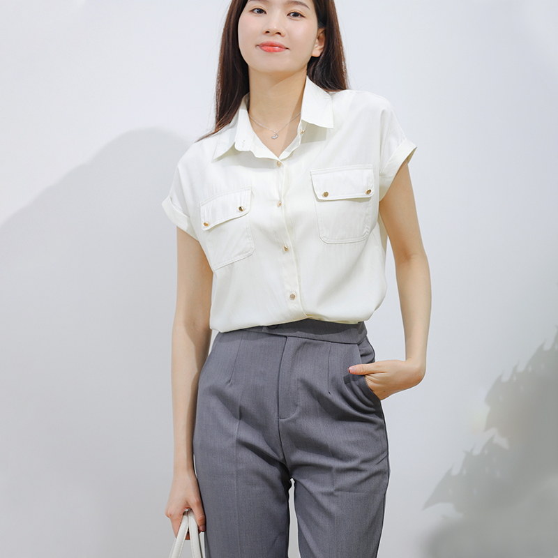 Avann天丝棉金属扣短袖