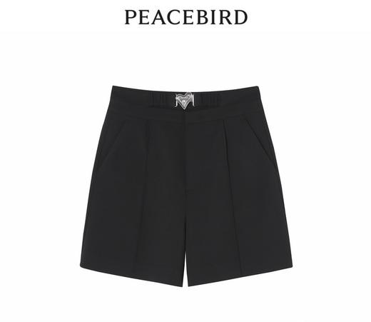 太平鸟女装时尚百搭短裤A4GCC2301黑色 商品图0