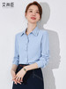 职业蓝色衬衫女设计感夏长袖气质工作服正装大码工装时尚百搭衬衣 商品缩略图2
