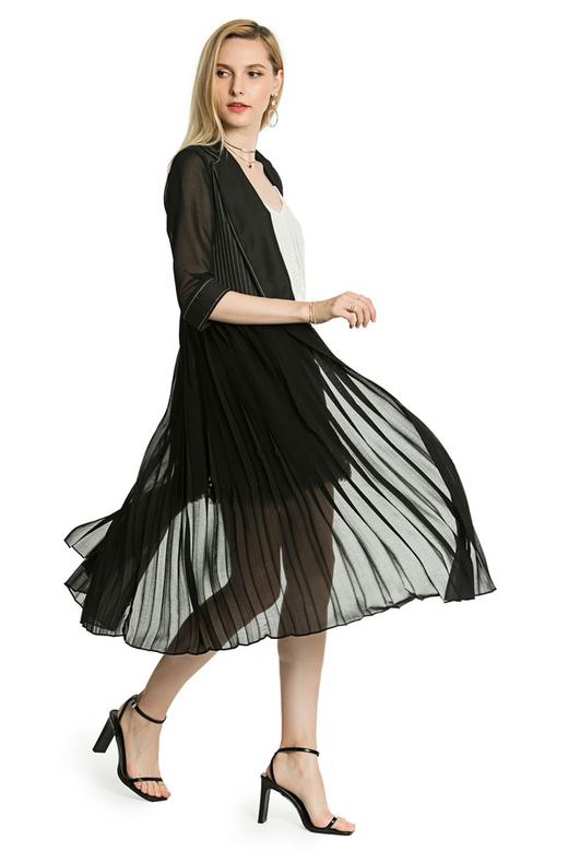 CENCH EDITION 条纹西装拼接长外套 3066 商品图1