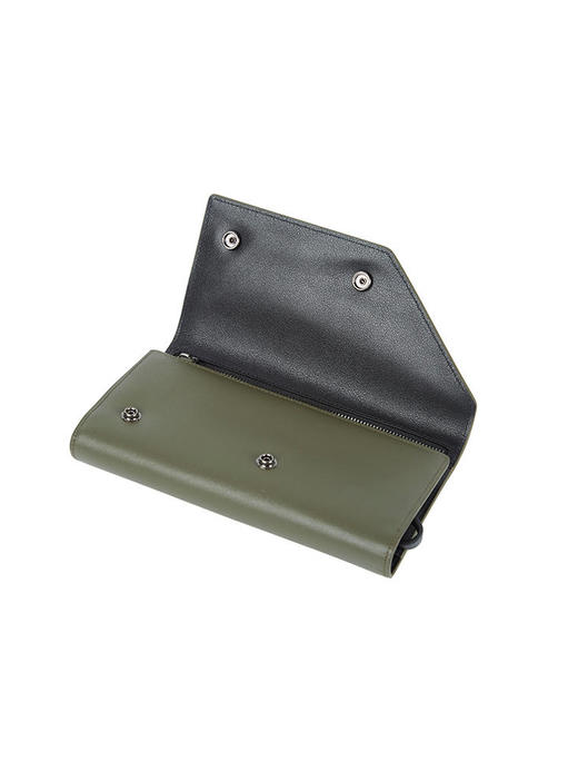 callisto绿色皮质三折银包 皮革SNCPE005GR 商品图2