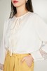 Le Malene 蝴蝶结蕾丝拼接衬衣 11444 商品缩略图3