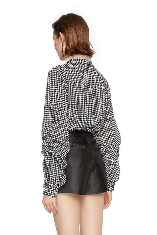OCTAVIA 羊腿袖千鸟格系带上衣 6095 商品图1