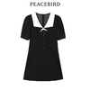 太平鸟女装小香风针织连衣裙A1FAC2C66黑色 商品缩略图0