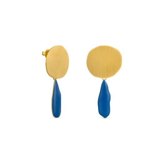 北京仓｜Joidart-MIRÓ-蓝色 珐琅 耳环［西班牙设计师］ 商品图0