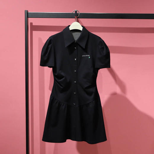 太平鸟女装优雅针织连衣裙A1FAC2105黑色 商品图0