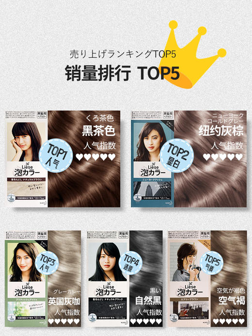 【保税仓】KAO/花王泡沫染发剂空气褐108ml 商品图2