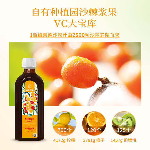 weleda维蕾德沙棘汁维生素C营养糖浆200ml 商品图2