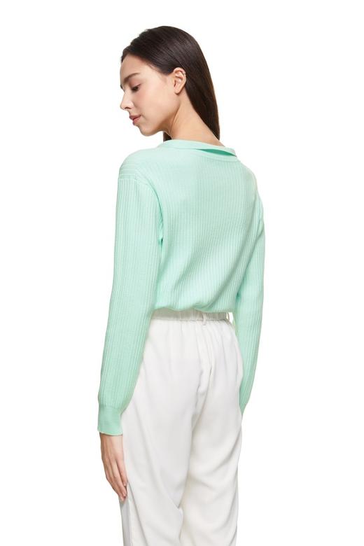 LNNNS 薄荷绿翻领针织衫 8847 商品图1