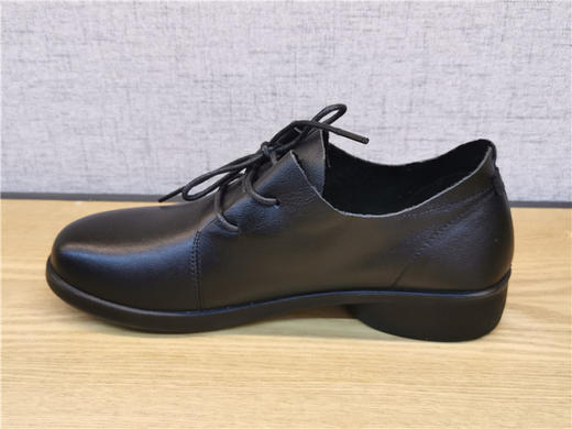 2021豪行秋季新款正品真皮舒适休闲系带低跟女鞋单鞋21394606 商品图2