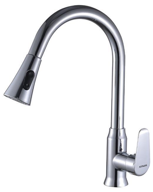 龙头/KF1-07A/厨房混合/锌合金/镀铬（抽拉） 商品图0