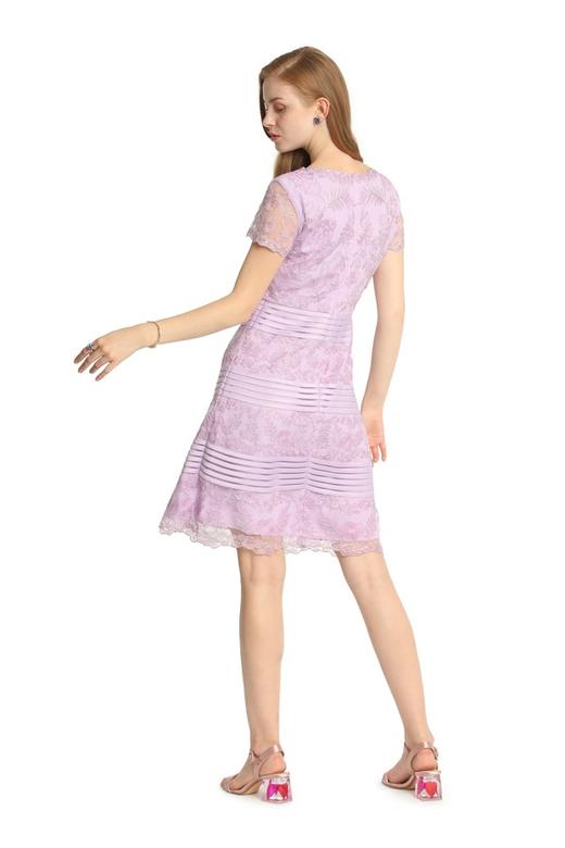 SUMMER & SAGE 粉紫色钩花网纱连衣裙 1989 商品图2