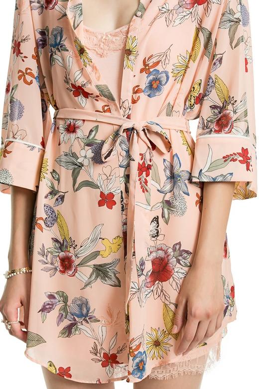 ONLY 粉色印花睡袍式外套 3100 商品图3