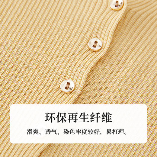 【商场同款】CJRI308  再生纤维橘色 V领针织衫 商品图5