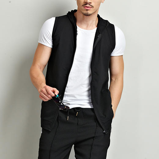 裁缝学苑MQ24 无袖连帽运动马甲纸样男装帽衫背心开衫打版裁剪板 商品图1