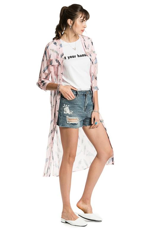 ROSEHOO 卡通人物印花轻薄开衫 2604 商品图1