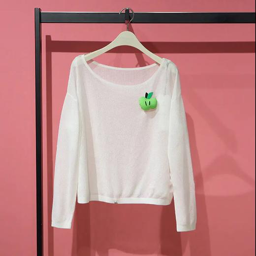 太平鸟女装斯文廓形套头衫A1EEC2350白色 商品图0