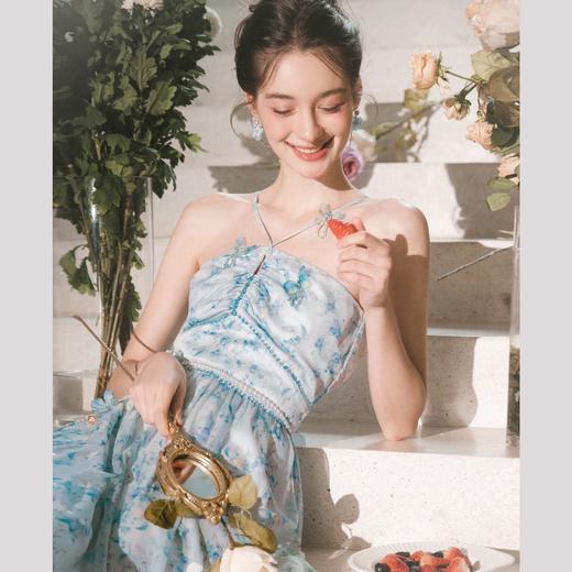 【孤品样衣，不退不换】【港岛风铃】温婉甜美仙气蝴蝶钉珠连衣裙女2023春季新款 商品图2