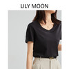 【夏季定制】LILY MOON情侣款天丝汉麻V领圆领气质休闲纯色短袖T恤（全部‘’现货 商品缩略图6