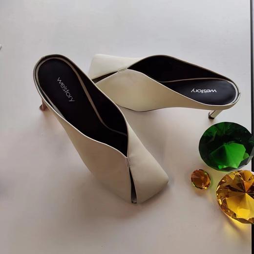 westory春夏法式复古小众高级温柔风方头包头拖鞋55941 商品图2