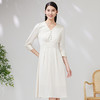 EITIE爱特爱夏款新品时尚V领显瘦高腰舒适五分袖连衣裙7007751 商品缩略图1