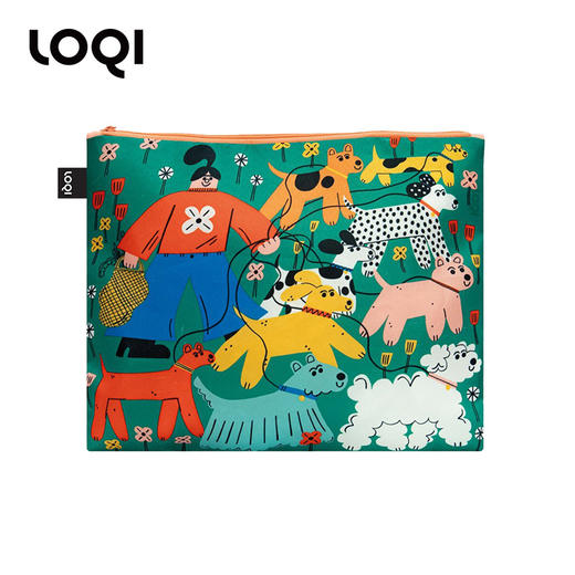 【收纳袋】德国LOQI艺术系列环保收纳袋三件套ZP.TS.BR香蕉与遛狗系列 文具数码配件收纳整理套包洗漱化妆防泼水潮流 商品图1