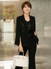 黑色西装套装女2023春季新款设计感气质总裁西服职业两件套 商品缩略图4