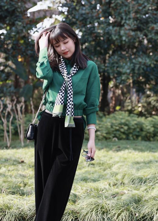 松紧腰后系带气质衬衣 商品图2