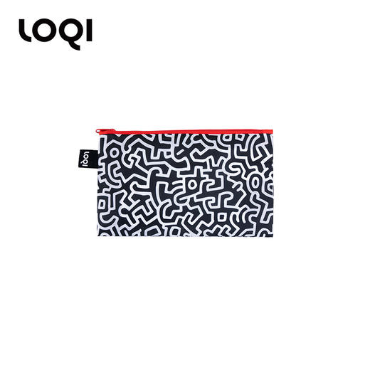【收纳袋】德国LOQI x 凯斯哈林系列 环保收纳袋三件套 安迪鼠 迷宫 自由女神 文具数码配件收纳整理套包洗漱化妆防泼水 商品图6