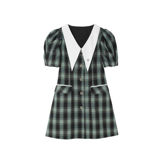 太平鸟女装品质通勤格纹连衣裙A5FAC2D23彩色格纹 商品图0