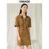 VIMAGE纬漫纪夏季新品时尚通勤复古收腰连衣裙V1907514 商品缩略图3