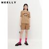 NEELLY纳俪商场同款圆领字母印花短袖T恤女夏季新款宽松纯棉上衣N23042T01040 商品缩略图1