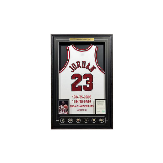 收藏系列 乔丹 公牛队23号白色 亲笔签名球衣 商品图0