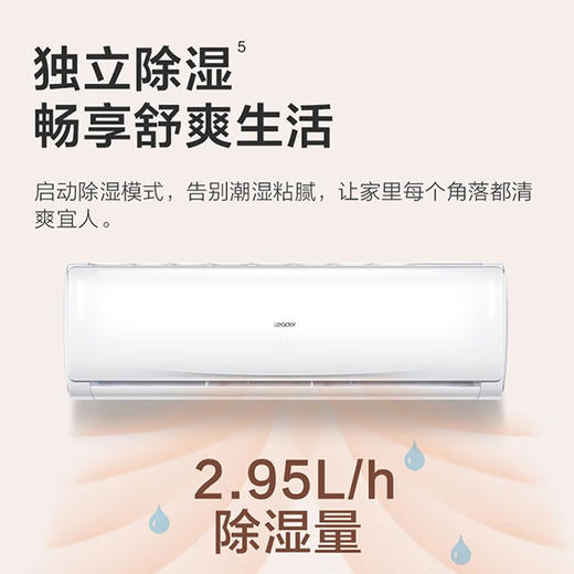 统帅（Leader）海尔出品空调挂机大2匹客厅空调挂机挂式 新二级能效变频冷暖 智控 自清洁 2匹三级KFR-50GW 19HTA 商品图8