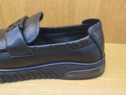 2021秋季新款豪行男鞋11318324牛皮软底厚底乐福鞋男商务皮鞋单鞋 商品图5