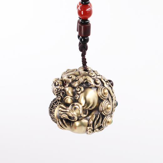 貔貅镂空钱币球黄铜手把件（可转动） 商品图2