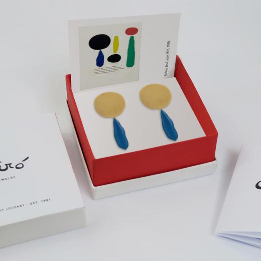 北京仓｜Joidart-MIRÓ-蓝色 珐琅 耳环［西班牙设计师］ 商品图2