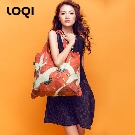 德国LOQI 博物馆系列 红白鹤WH.CR.R 时尚艺术环保万用袋 折叠大容量单肩手提购物袋承重40斤防泼水 ANONYMOUS 商品图12