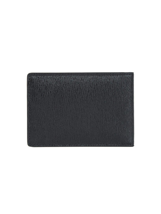 callisto黑色皮质两折银包 皮革FNCPE016BK 商品图1