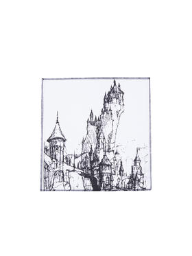 callisto手绘城堡口巾 FOTOW002WH